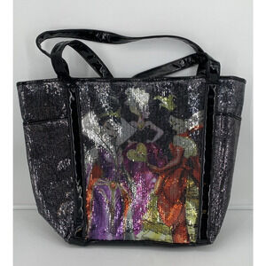 Disney Store Sequin Designer Villains Tote, Ursula, Queen Of Hearts, Evil Queen